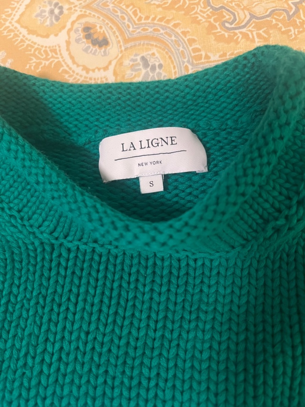 💚🤍 La Ligne Emerald Green “Mini Marina” Sweater with White Stripes 🤍💚 - Picture 4 of 9
